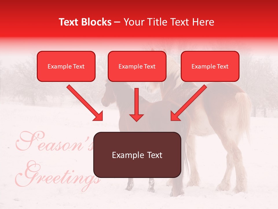 Looking For Santa Two Horses Small Horse PowerPoint Template