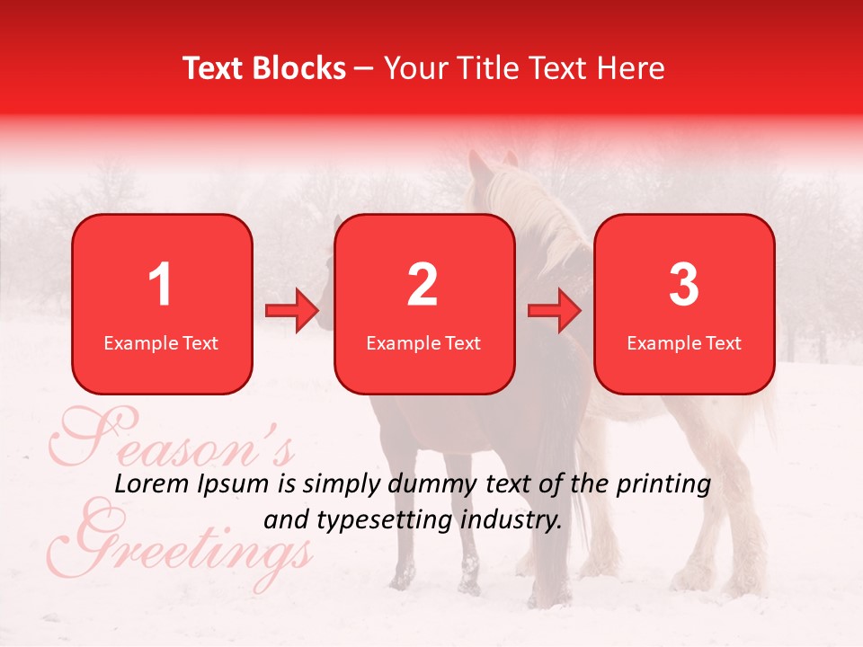 Looking For Santa Two Horses Small Horse PowerPoint Template