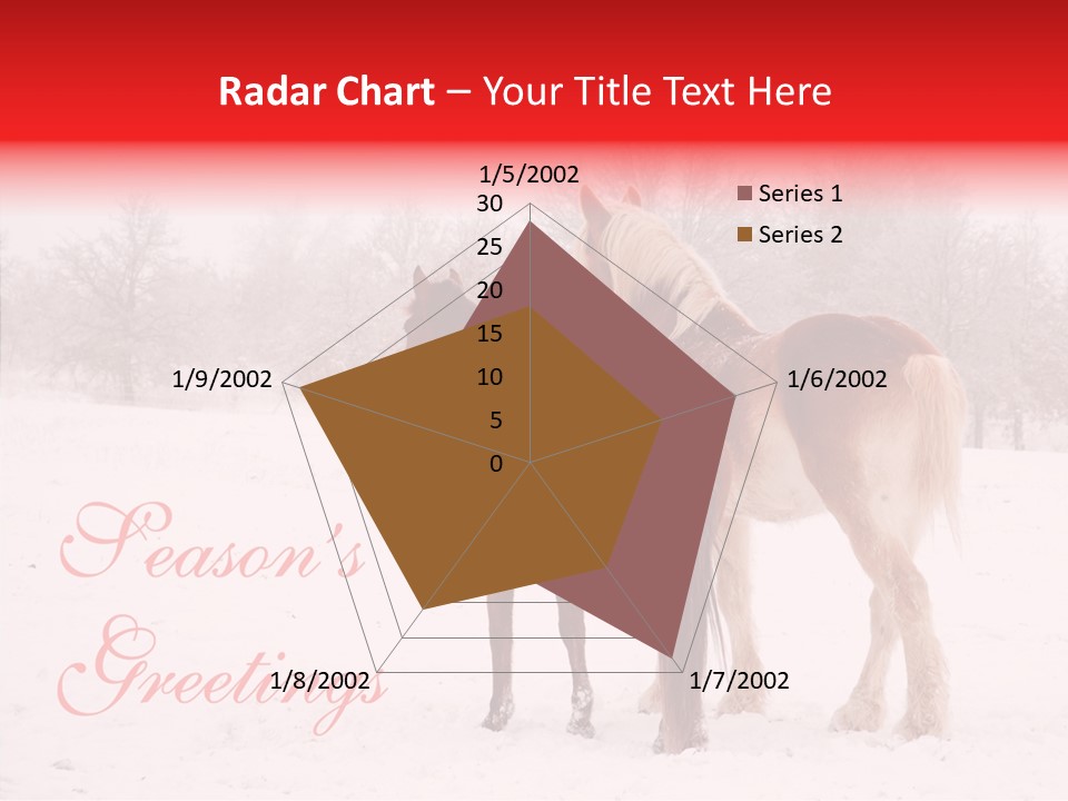 Looking For Santa Two Horses Small Horse PowerPoint Template
