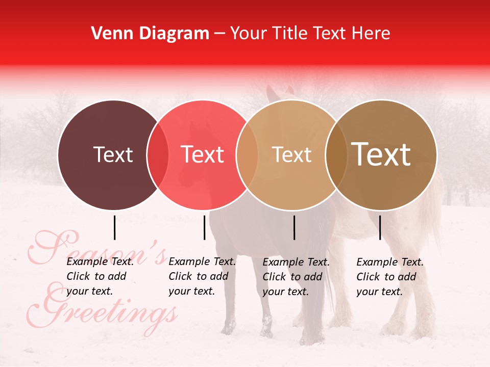 Looking For Santa Two Horses Small Horse PowerPoint Template