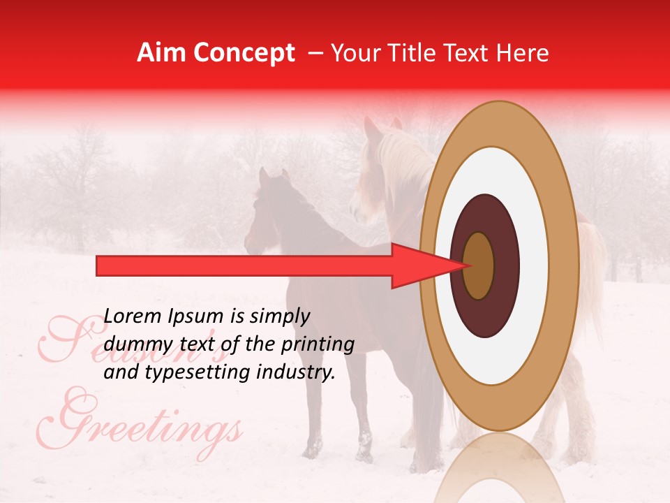 Looking For Santa Two Horses Small Horse PowerPoint Template