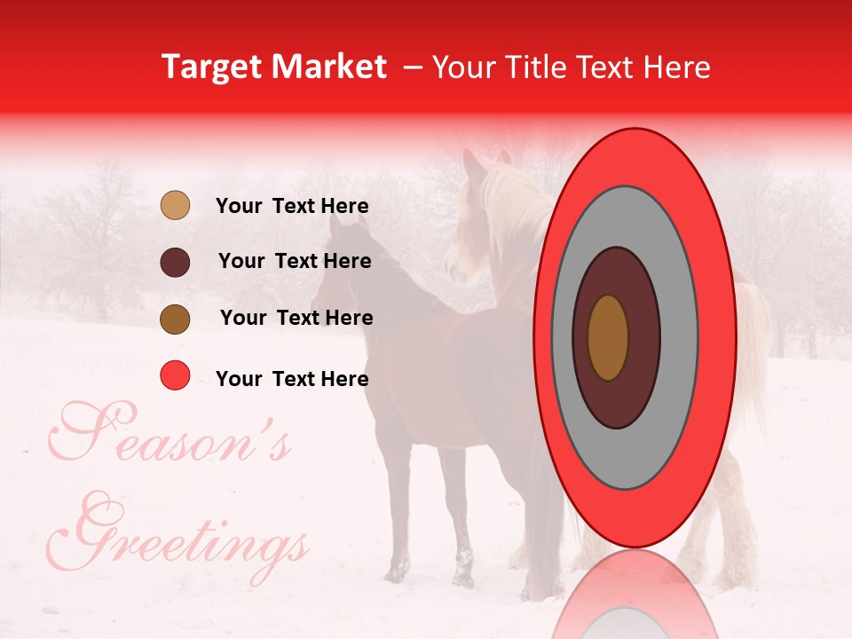 Looking For Santa Two Horses Small Horse PowerPoint Template