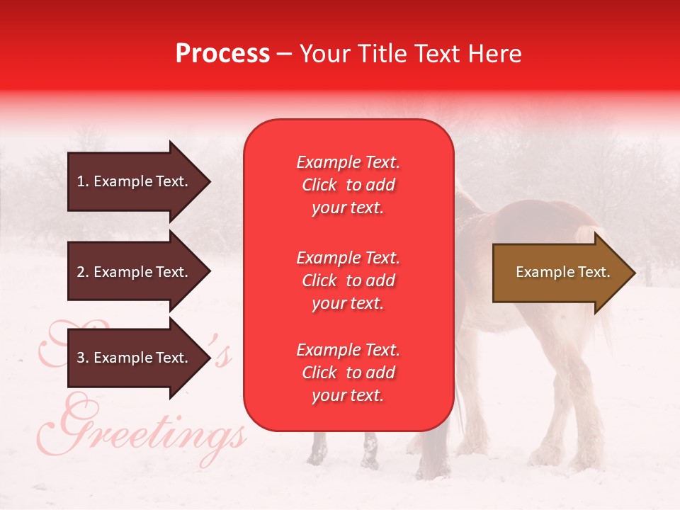 Looking For Santa Two Horses Small Horse PowerPoint Template