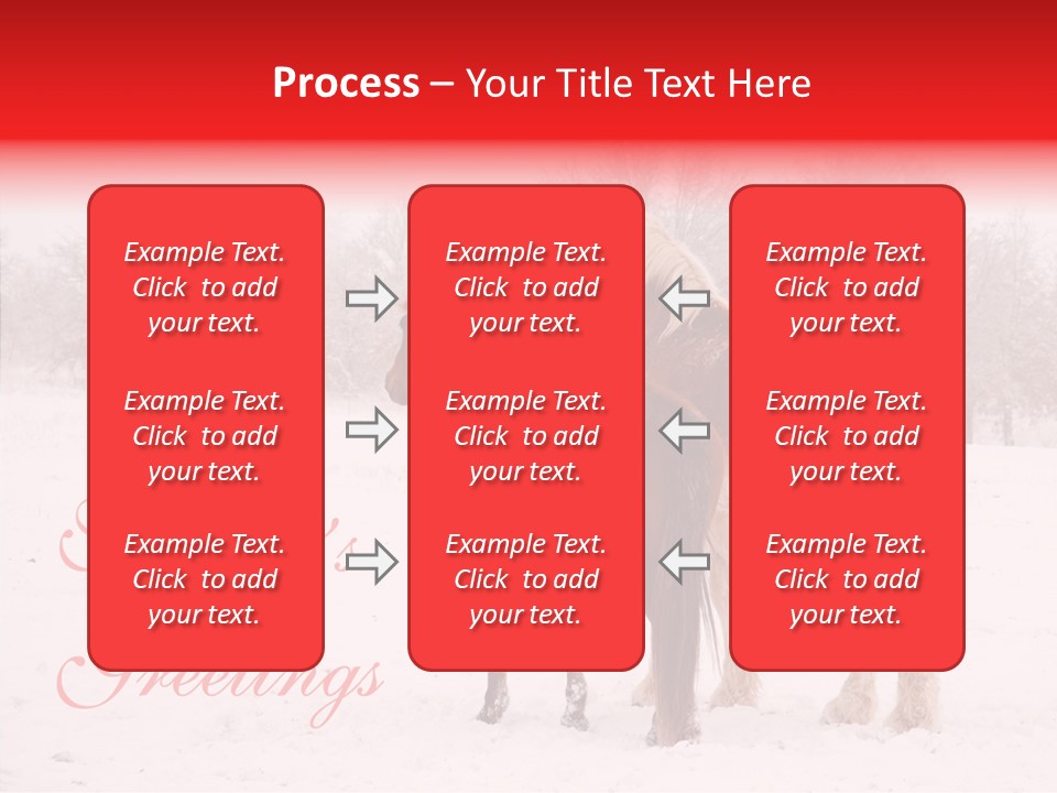 Looking For Santa Two Horses Small Horse PowerPoint Template