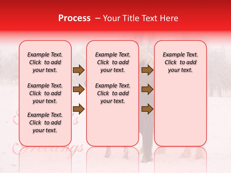 Looking For Santa Two Horses Small Horse PowerPoint Template
