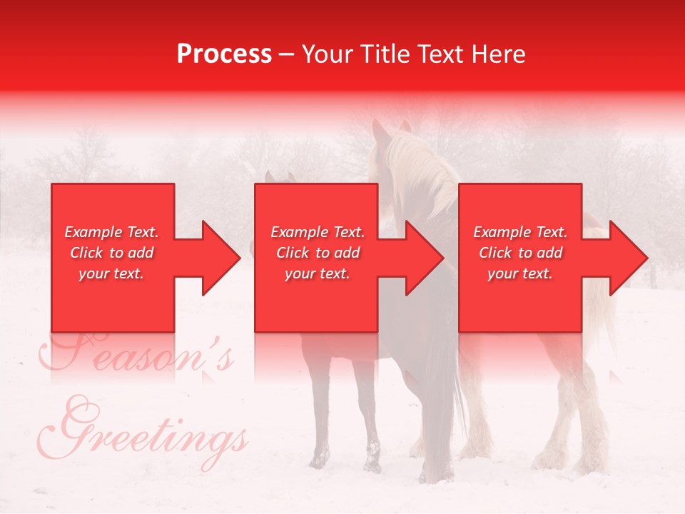 Looking For Santa Two Horses Small Horse PowerPoint Template