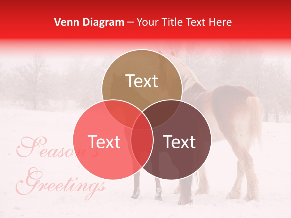 Looking For Santa Two Horses Small Horse PowerPoint Template