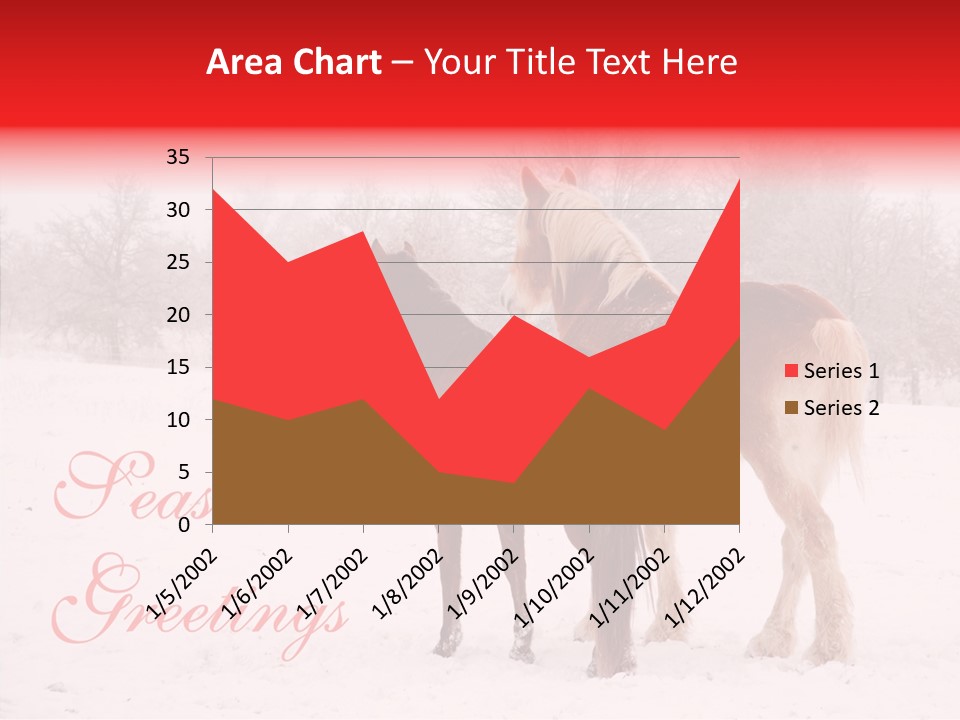 Looking For Santa Two Horses Small Horse PowerPoint Template