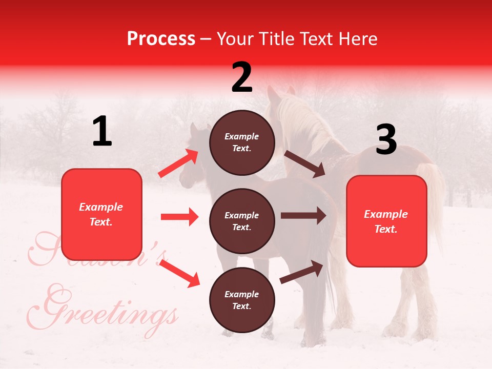 Looking For Santa Two Horses Small Horse PowerPoint Template