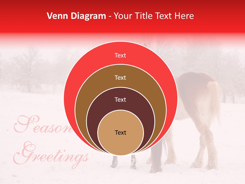 Looking For Santa Two Horses Small Horse PowerPoint Template