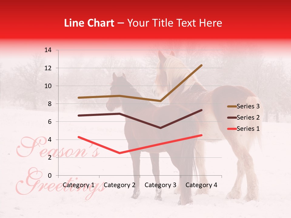 Looking For Santa Two Horses Small Horse PowerPoint Template
