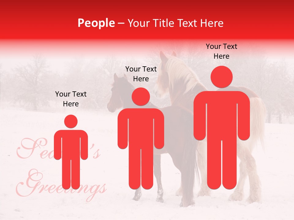 Looking For Santa Two Horses Small Horse PowerPoint Template