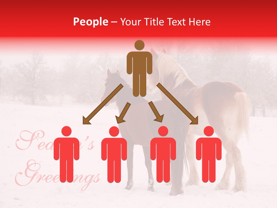 Looking For Santa Two Horses Small Horse PowerPoint Template