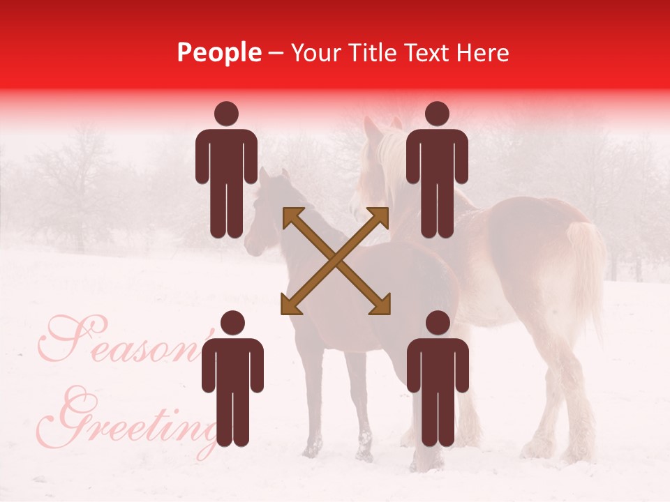 Looking For Santa Two Horses Small Horse PowerPoint Template