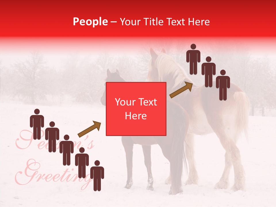 Looking For Santa Two Horses Small Horse PowerPoint Template