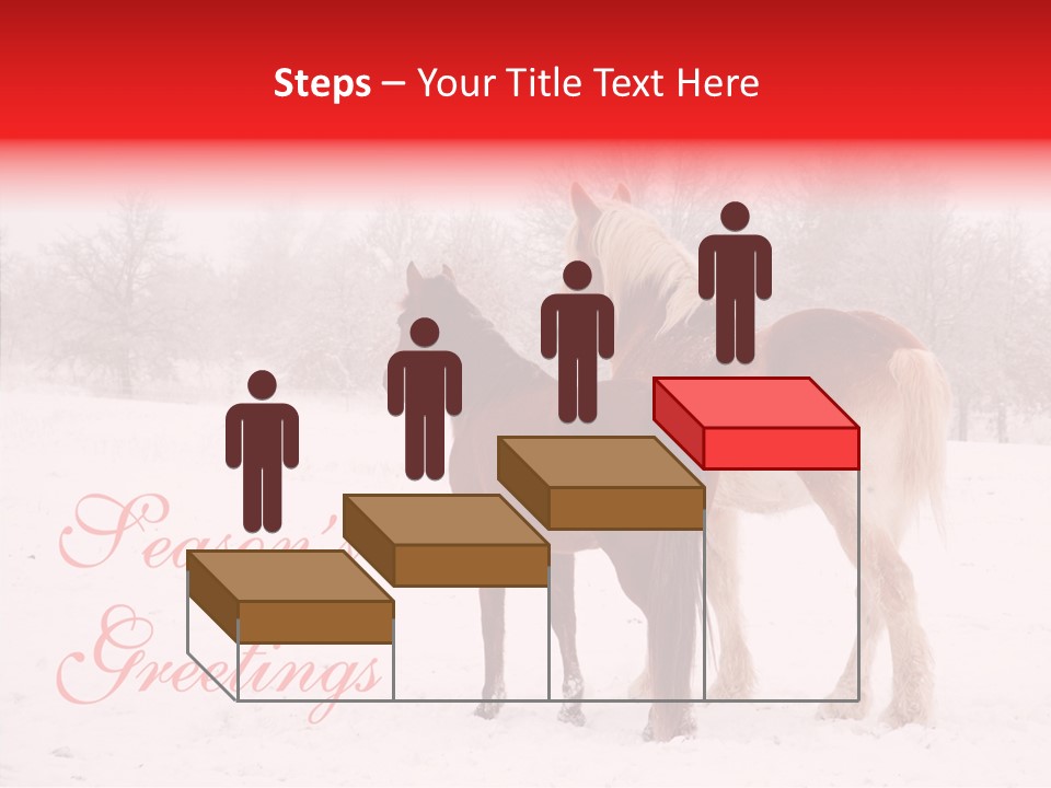 Looking For Santa Two Horses Small Horse PowerPoint Template