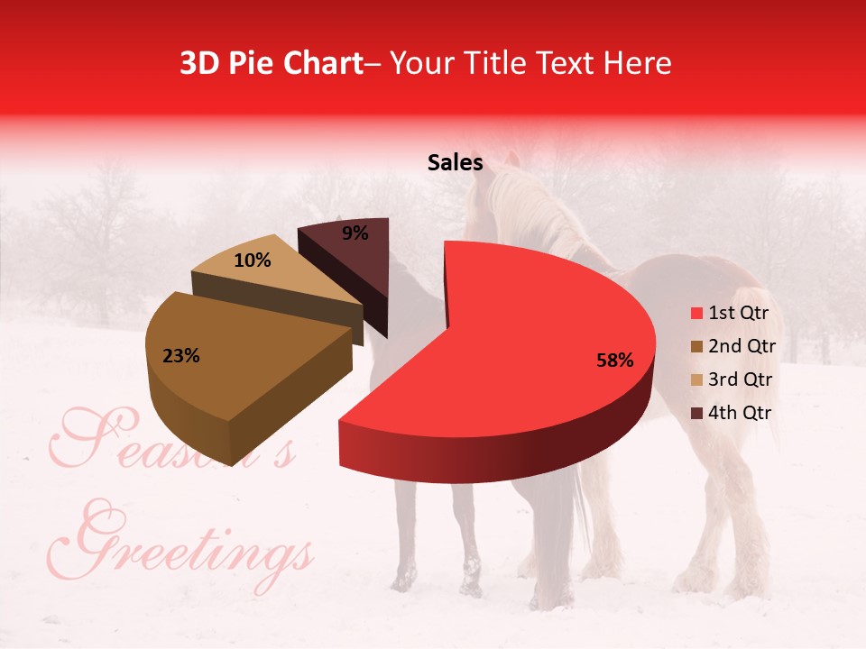 Looking For Santa Two Horses Small Horse PowerPoint Template