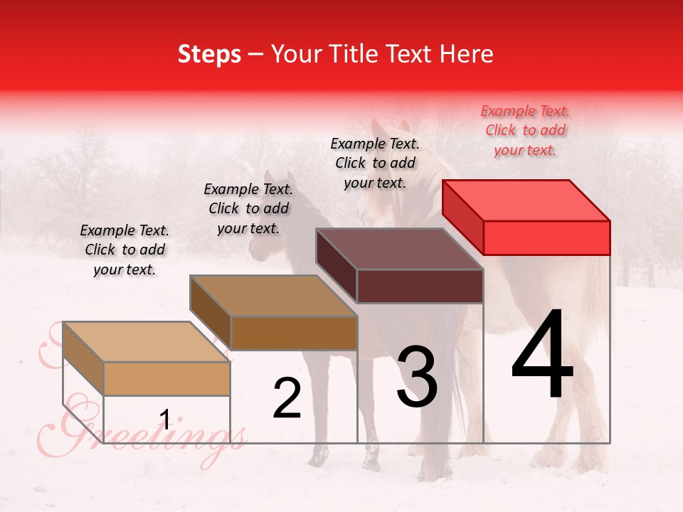 Looking For Santa Two Horses Small Horse PowerPoint Template