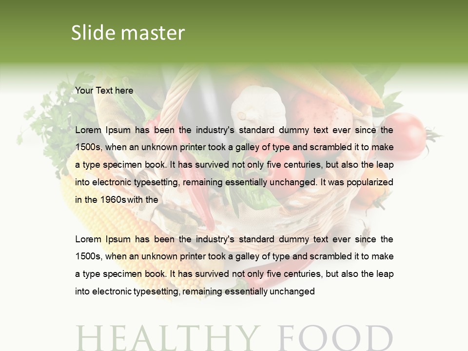 Healthy Eating Nature Corn PowerPoint Template