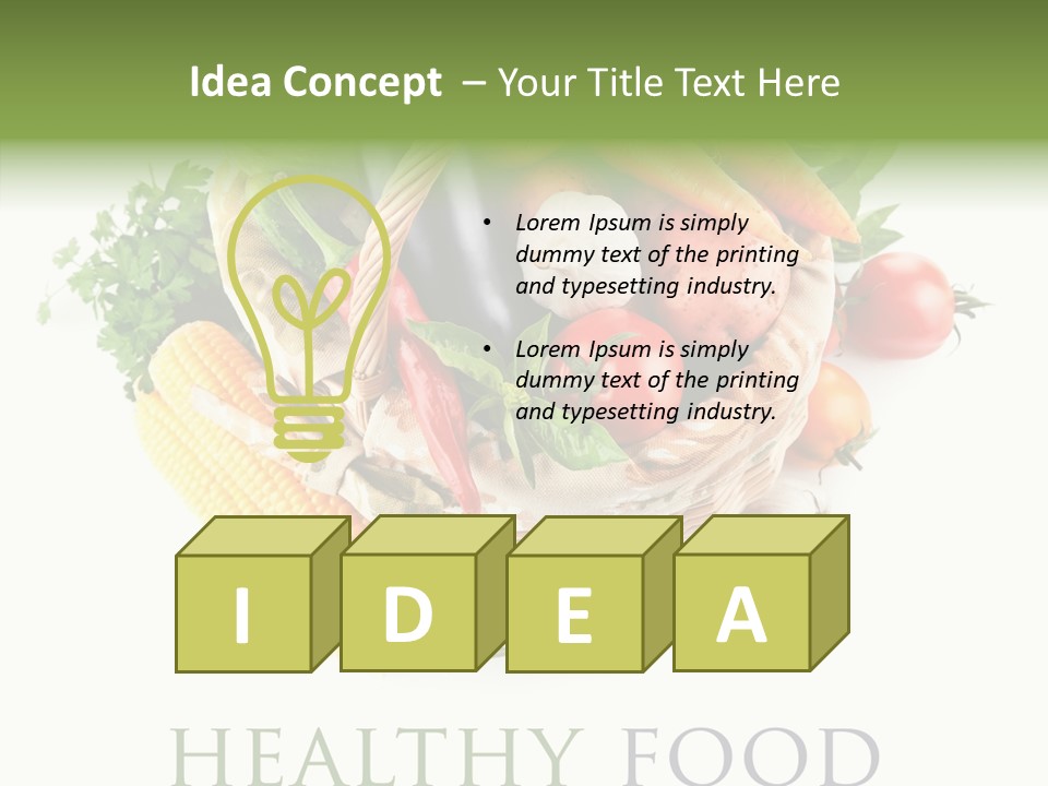 Healthy Eating Nature Corn PowerPoint Template
