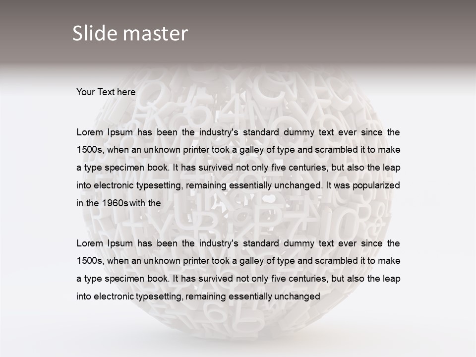 Globe Learn Uppercase PowerPoint Template