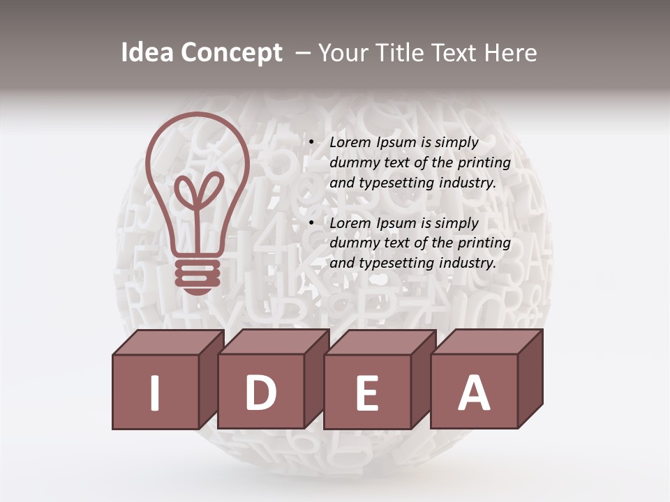 Globe Learn Uppercase PowerPoint Template
