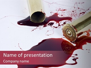 Violence War Gun PowerPoint Template