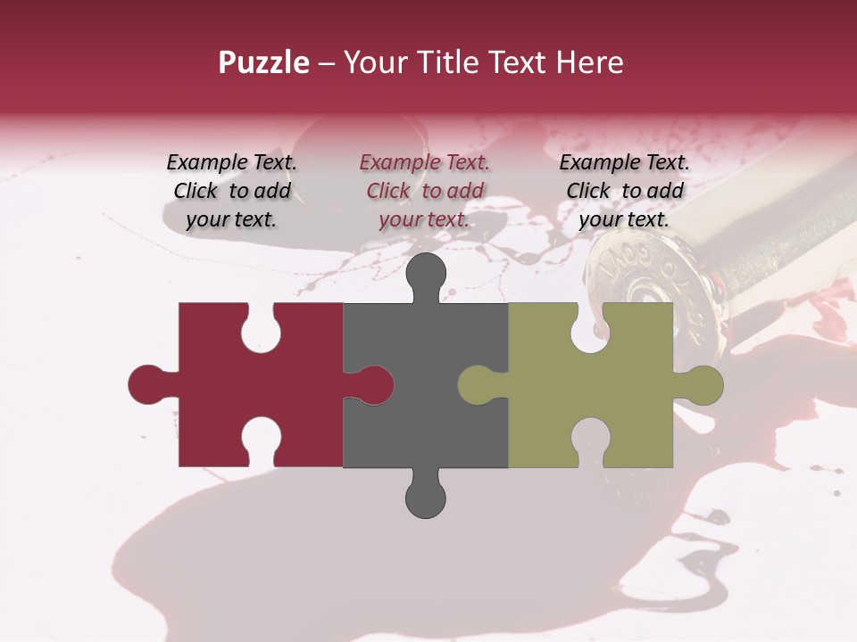 Violence War Gun PowerPoint Template