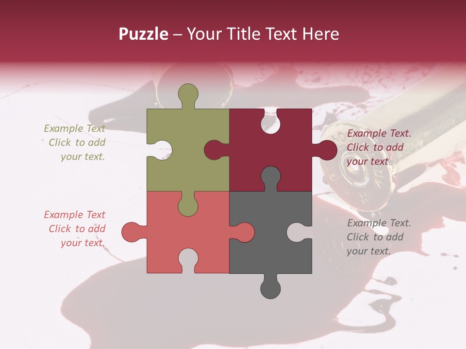 Violence War Gun PowerPoint Template