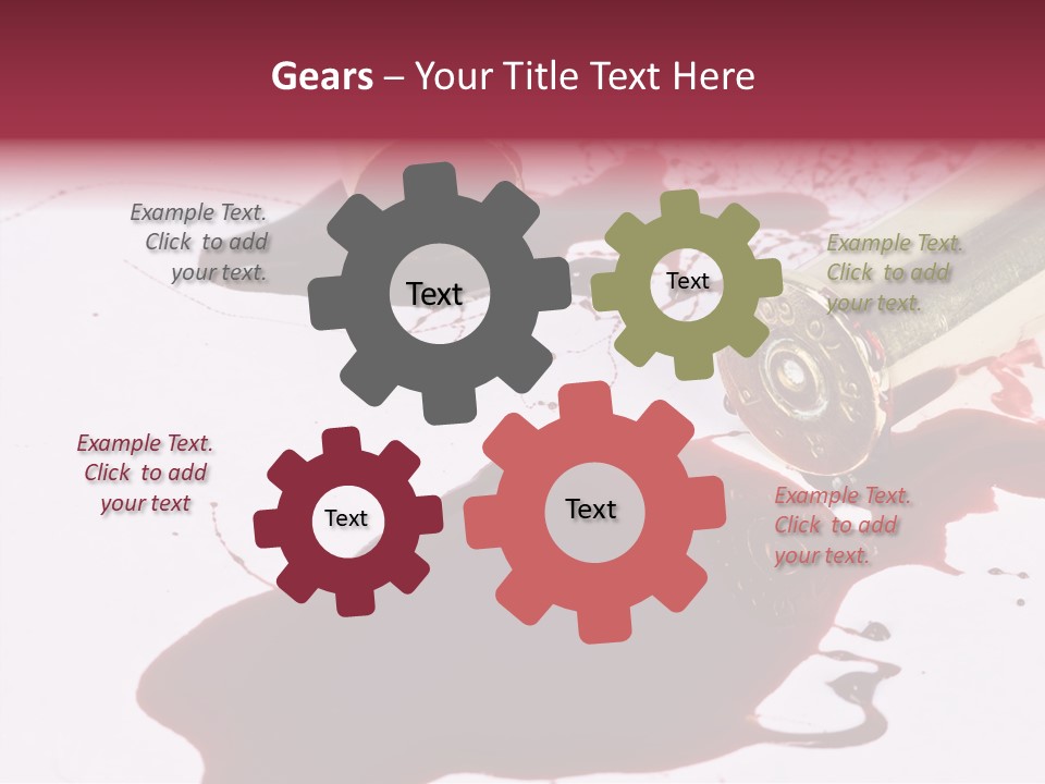 Violence War Gun PowerPoint Template