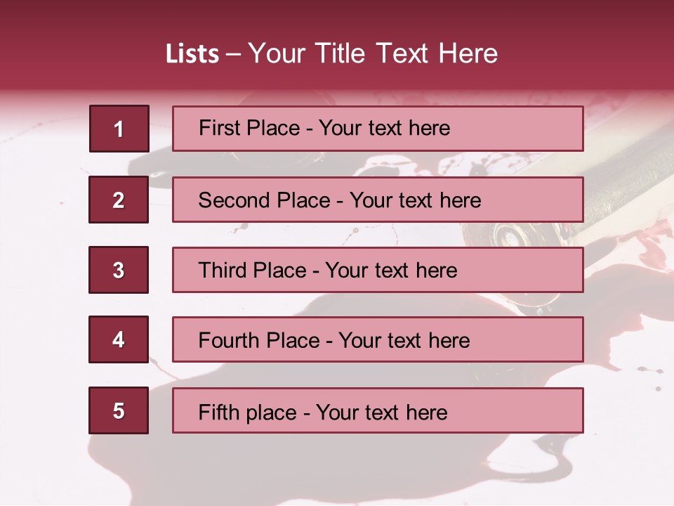 Violence War Gun PowerPoint Template