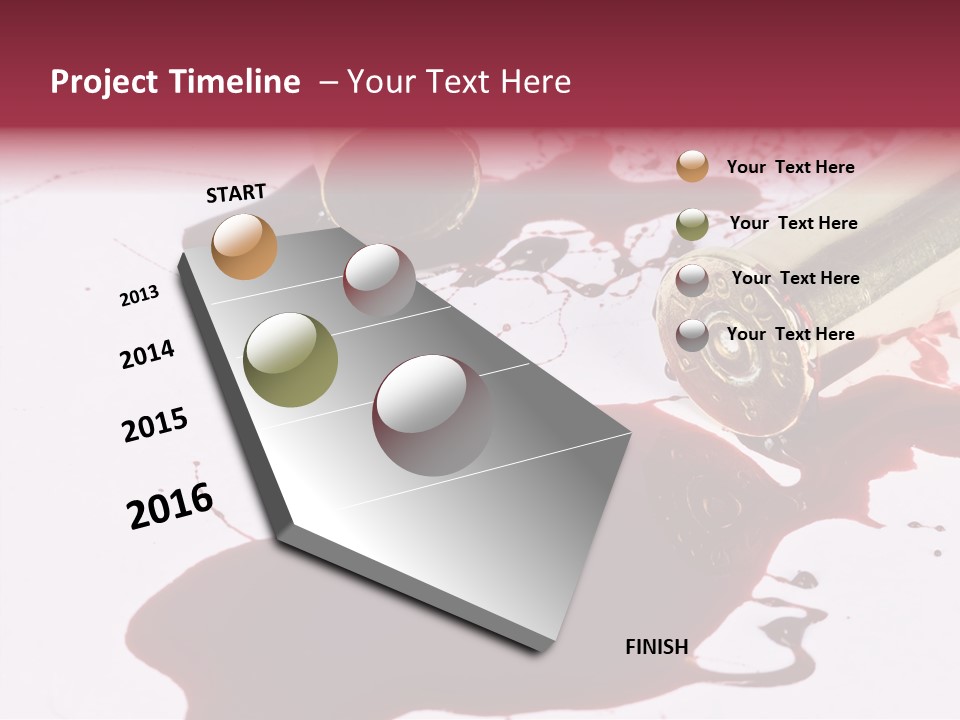 Violence War Gun PowerPoint Template