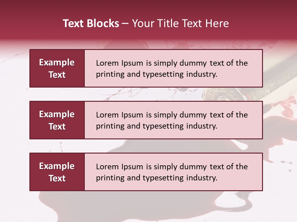 Violence War Gun PowerPoint Template