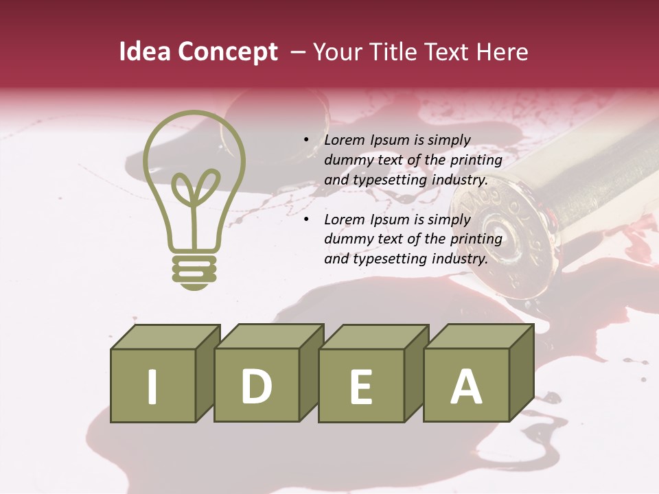 Violence War Gun PowerPoint Template