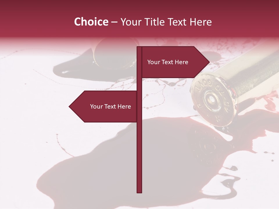 Violence War Gun PowerPoint Template