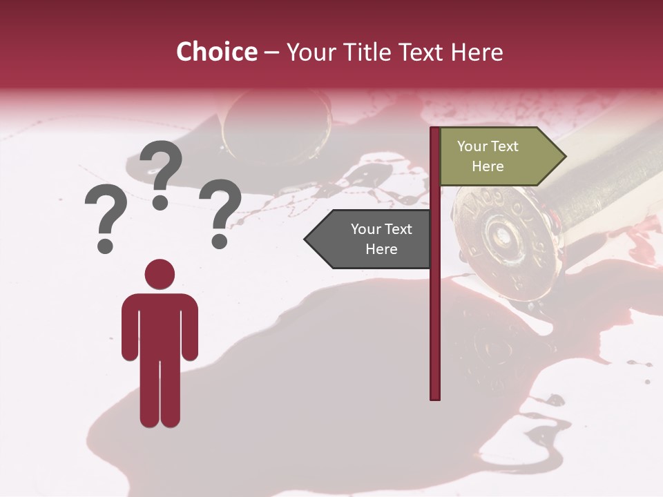 Violence War Gun PowerPoint Template