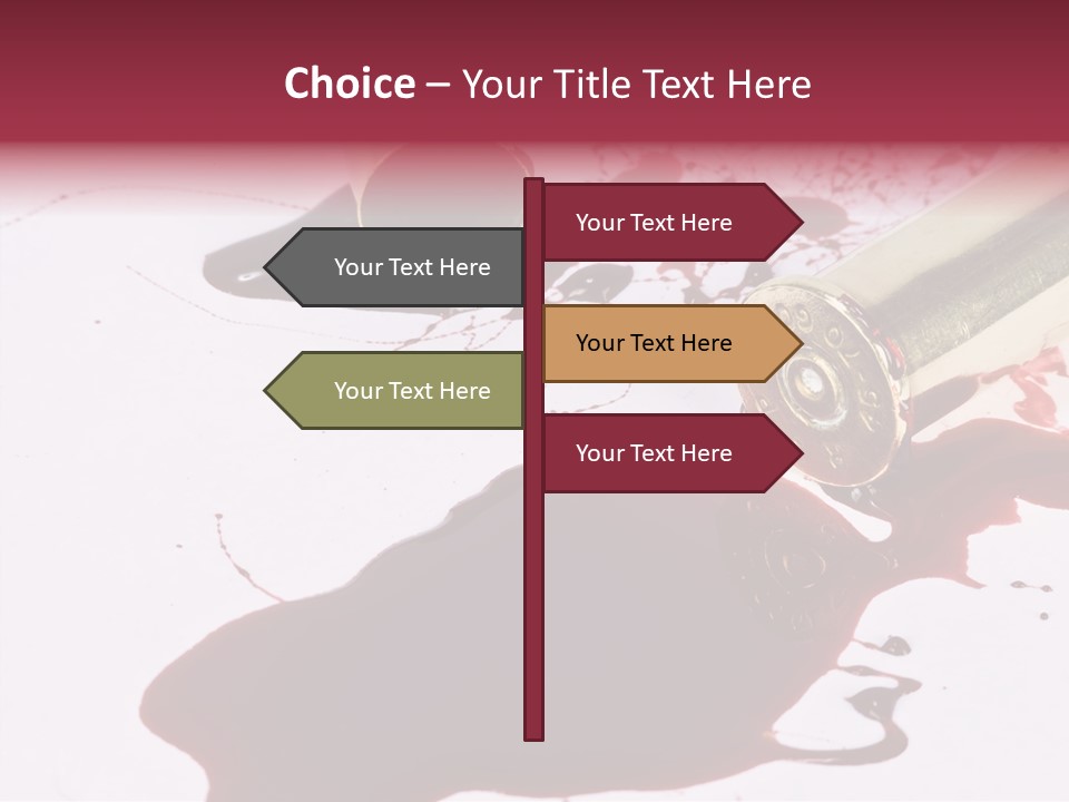 Violence War Gun PowerPoint Template