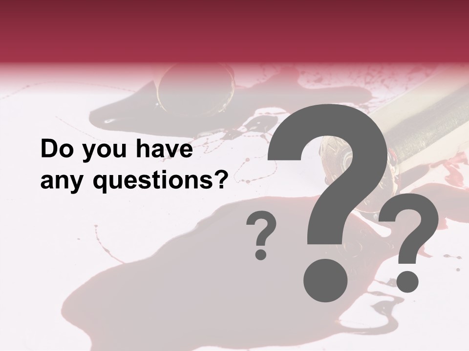 Violence War Gun PowerPoint Template