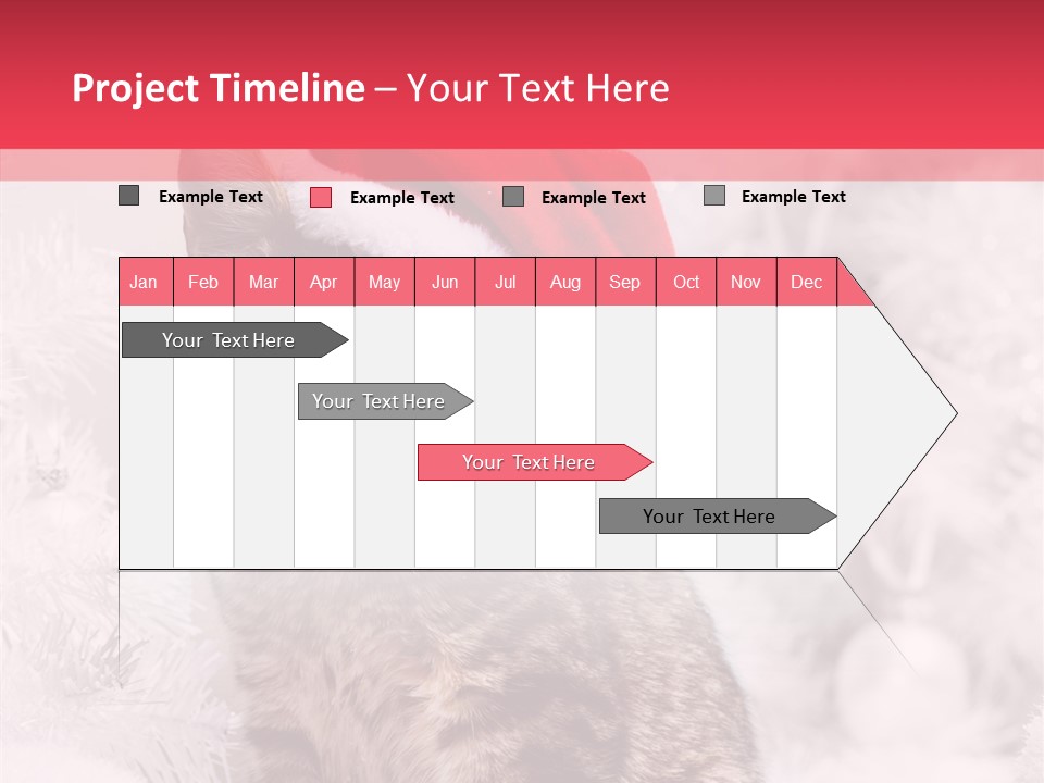 Postcard Kitty White PowerPoint Template