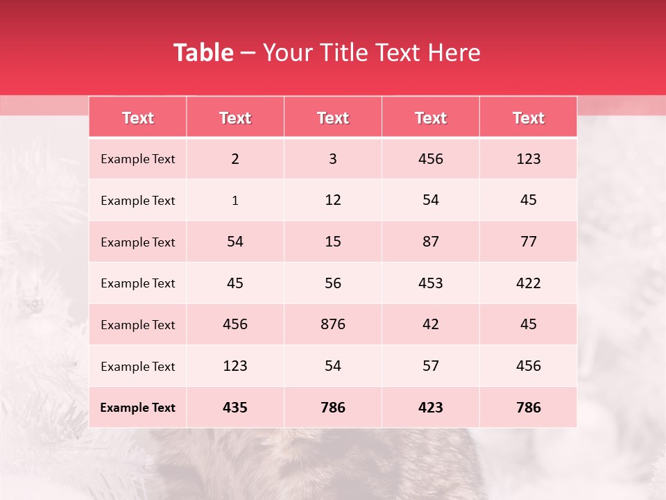 Postcard Kitty White PowerPoint Template