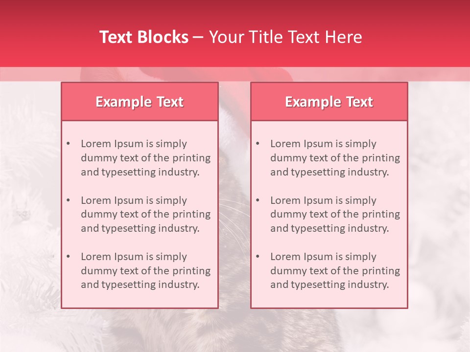 Postcard Kitty White PowerPoint Template