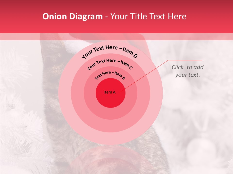 Postcard Kitty White PowerPoint Template