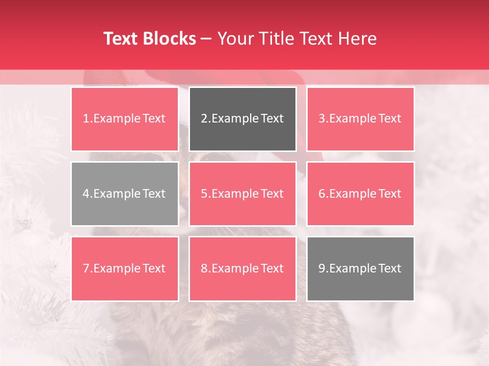 Postcard Kitty White PowerPoint Template