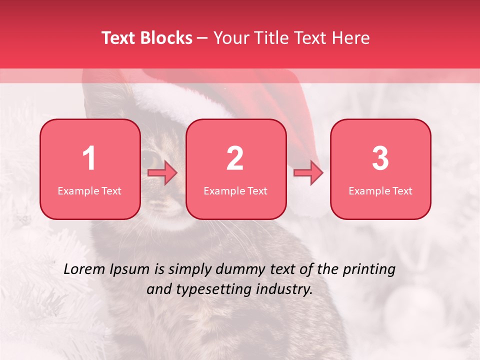 Postcard Kitty White PowerPoint Template