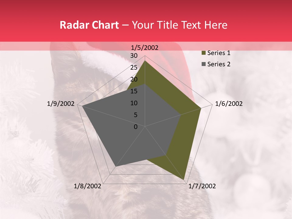 Postcard Kitty White PowerPoint Template