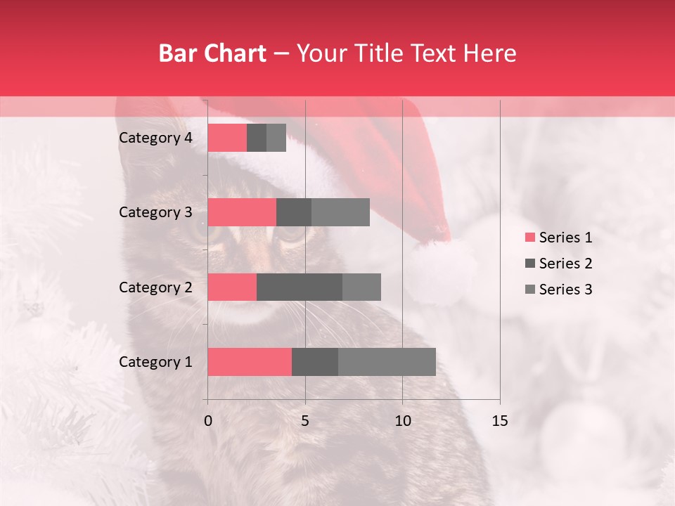 Postcard Kitty White PowerPoint Template