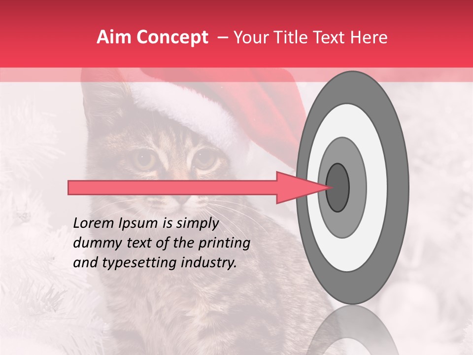 Postcard Kitty White PowerPoint Template