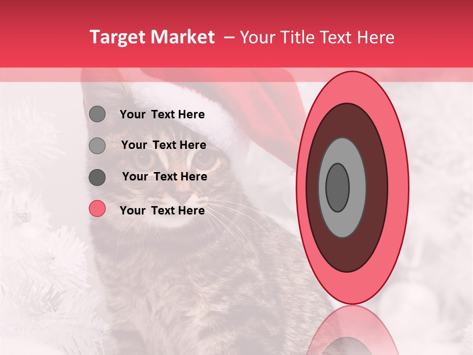 Postcard Kitty White PowerPoint Template