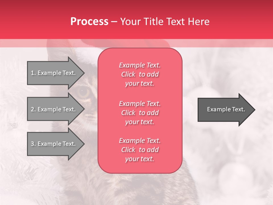 Postcard Kitty White PowerPoint Template