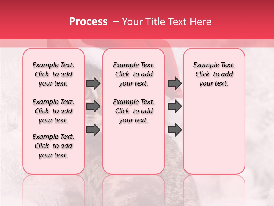 Postcard Kitty White PowerPoint Template